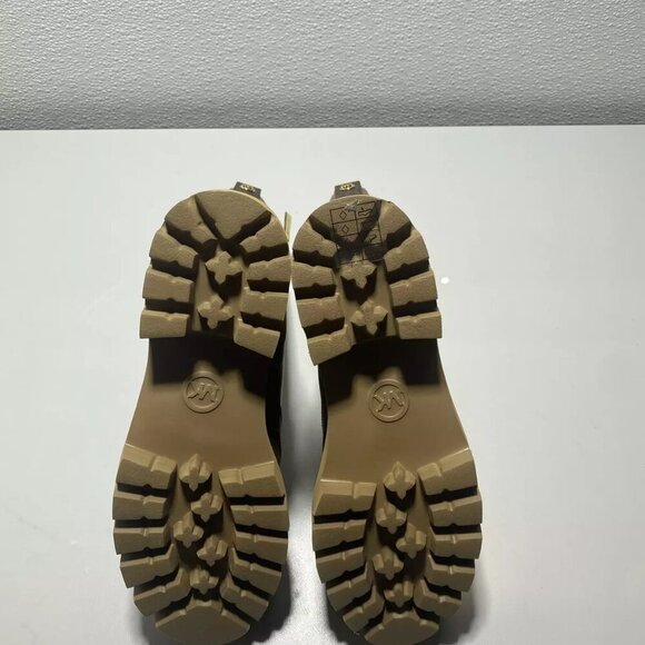 NEW MICHAEL KORS Weiss Combat Bootie Faux Leather Women's Size 6.5 Tall Brown - Picture 6 of 6